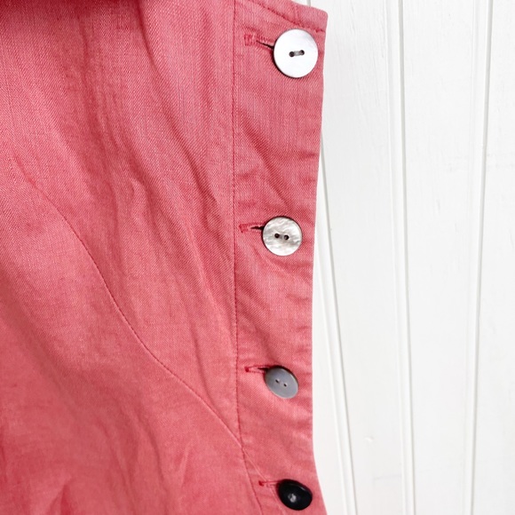 Harold's Vintage Side Button Linen Maxi Dress - Picture 4 of 9